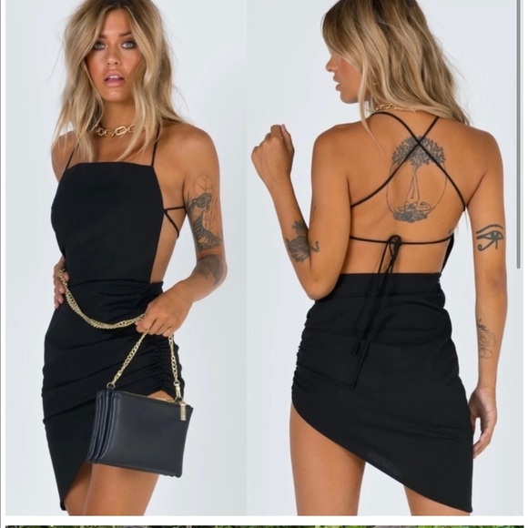 NWT Lioness Black Asymmetrical Dress - Picture 1 of 14